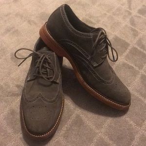 Sperry Gold Cup Wingtip Oxford size 10 gray suede